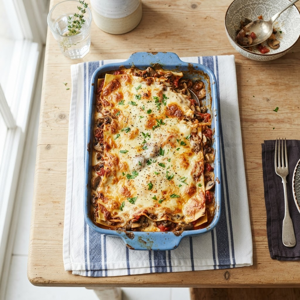 Paddenstoelenlasagne